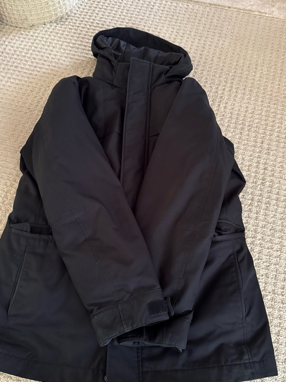 Uniqlo Black Hooded Performance Parka